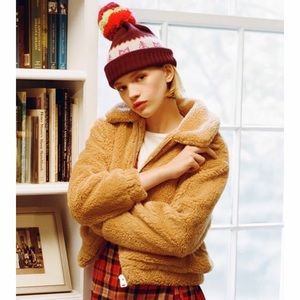 Urban Outfitters Cropped Teddy Jacket